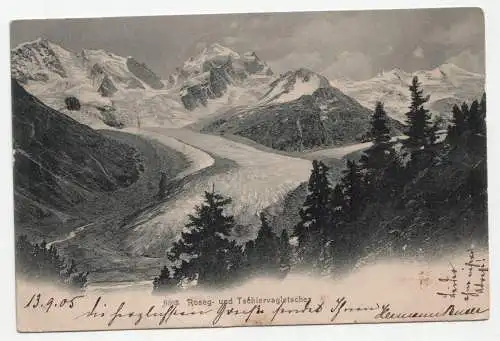 Roseg - und Tschiervagletscher. jahr 1905