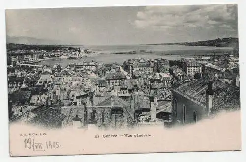 Geneve - Vue generale. jahr 1905