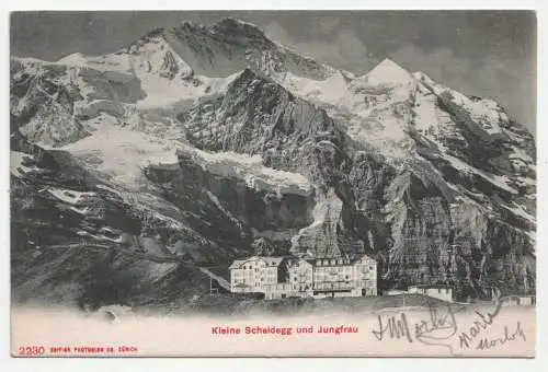 Kleine Scheidegg und Jungfrau. jahr 1906