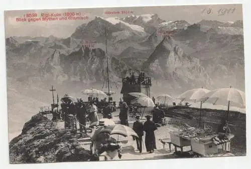 Rigi-Kulm (1800 m). Blick gegen Mythen und Glärnisch. jahr 1911