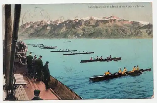 Les regates sur le Leman et les Alpes de Savoie. jahr 1908