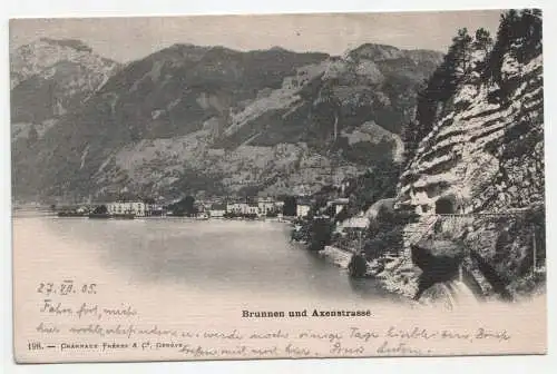 Brunnen und Axenstrasse. jahr 1905