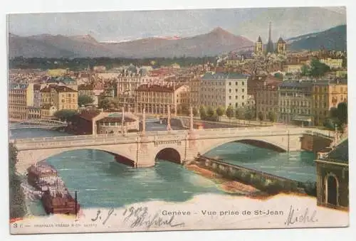 Geneve - Vue prise de St-Jean. jahr 1902