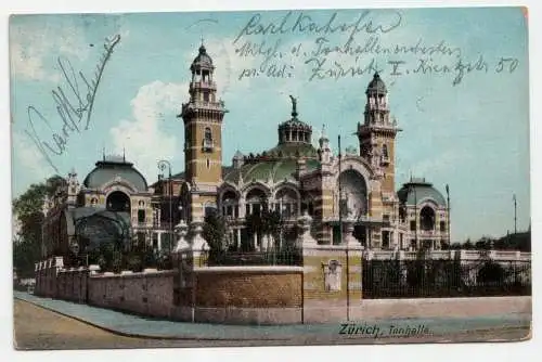 Zürich. Tonhalle. jahr 1907