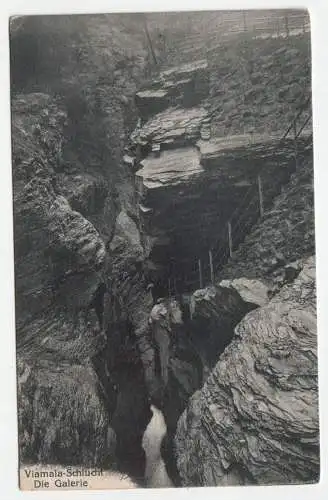 Viamala-Schlucht Die Galerie. jahr 1912