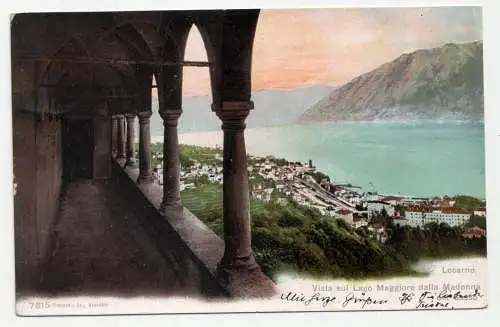 Locarno. Vista sul Lago Maggiore dalla Madonna del Sasso. jahr 1906