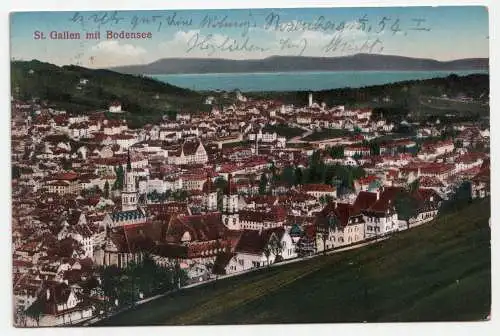 St. Gallen mit Bodensee. jahr 1917