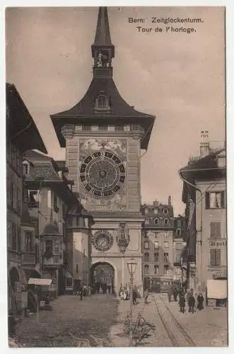 Bern: Zeitglockenturm. Tour de I horloge. jahr 1912