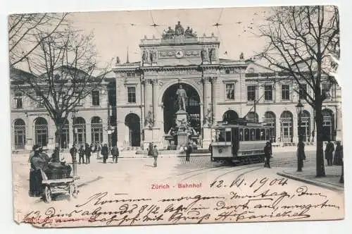 Zürich - Bahnhof. jahr 1904