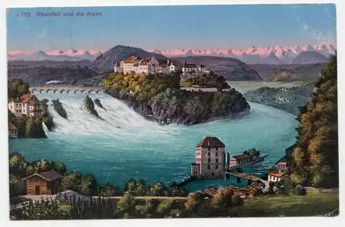 Rheinfall und die Alpen