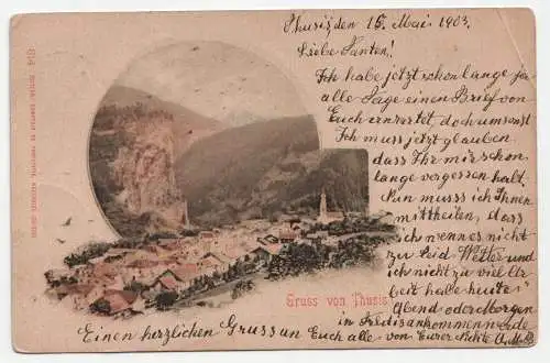 Gruss von Thusis! jahr 1903