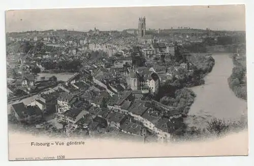 Fribourg - Vue generale. jahr 1908