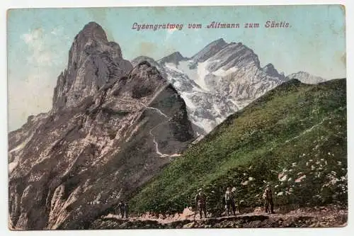 Lysengratweg vom Altmann zum Säntis. jahr 1909