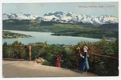 Ütliberg, Abstieg gegen  Leiterli . jahr 1913