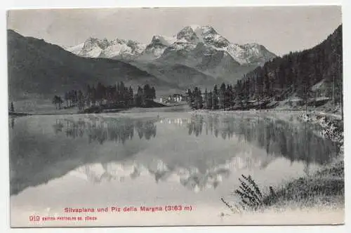 Silvaplana und Piz della Margna (3163 m). jahr 1908