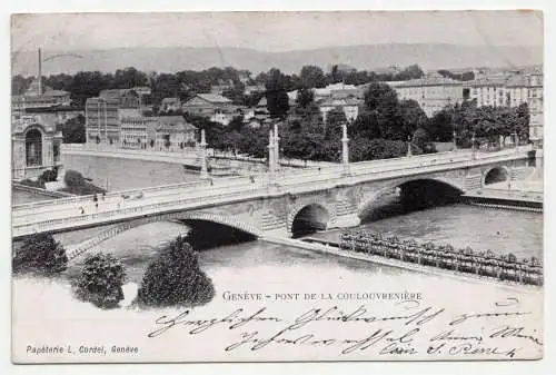 Geneve - Pont de la Coulouvreniere. jahr 1901