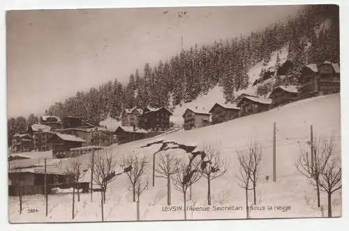 Leysin. I Avenue Secretan sous la neige. jahr 1917