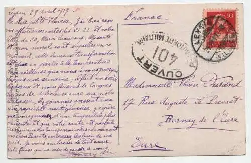 Leysin. I Avenue Secretan sous la neige. jahr 1917