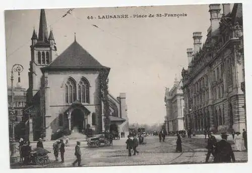 Lausanne - Place de St-Francois. jahr 1911