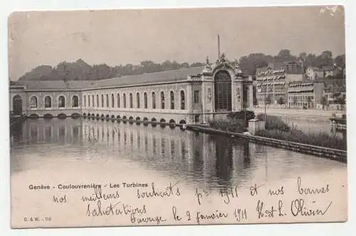 Geneve - Coulouvreniere - Les Turbines. jahr 1911