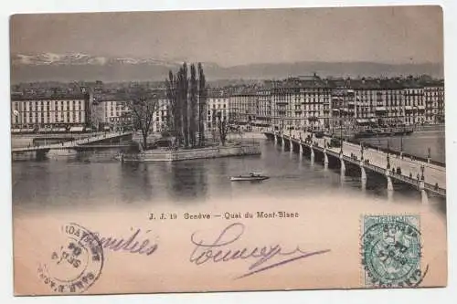 Geneve - Quai du Mont-Blanc. jahr 1904