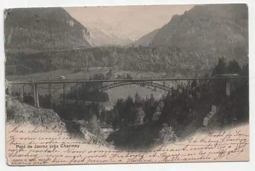 Pont de Javroz pres Charmey. jahr 1903