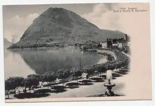 Lugano. Quai e Monte S. Salvatore.