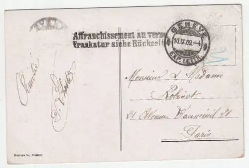 Geneve. Statue du General Dufour. jahr 1909