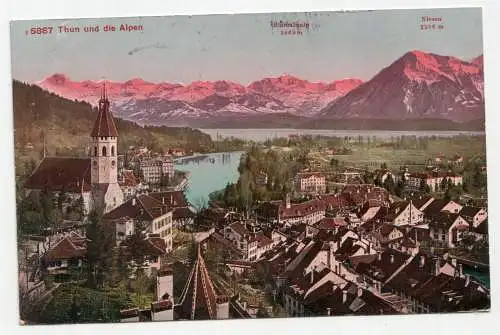 Thun und die Alpen. jahr 1910