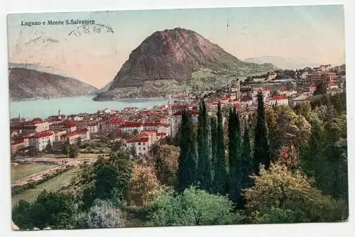 Lugano e Monte S. Salvatore. jahr 1910