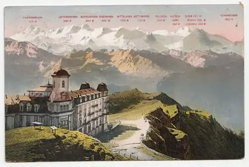 Rigi-Kulm (1800 m) die Berner-Hochalpen. jahr 1912