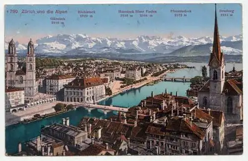 Zürich und die Alpen