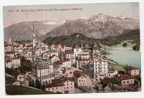 St. Moritz-Dorf (1839 m) mit Piz Languard (3266 m)