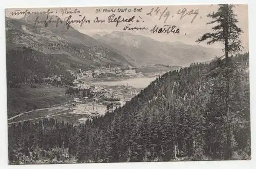 St. Moritz Dorf u. Bad. jahr 1909