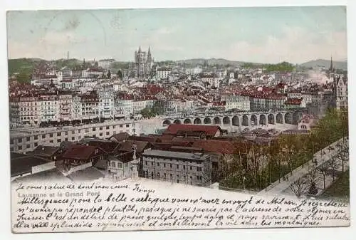 Lausanne et le Grand Pont. jahr 1905