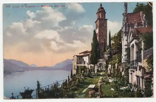 Lago di Lugano - Motivo a Morcote. jahr 1920