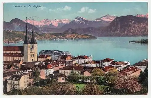 Luzern u. die Alpen. jahr 1913