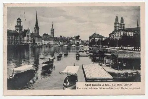 Zürich von der Quaibrücke. jahr 1913