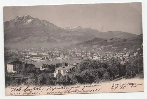 Luzern mit Pilatus. jahr 1905