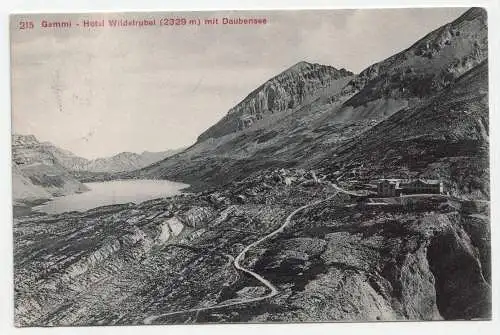 Gemmi - Hotel Wildstrubel (2329 m) mit Daubensee. jahr 1910