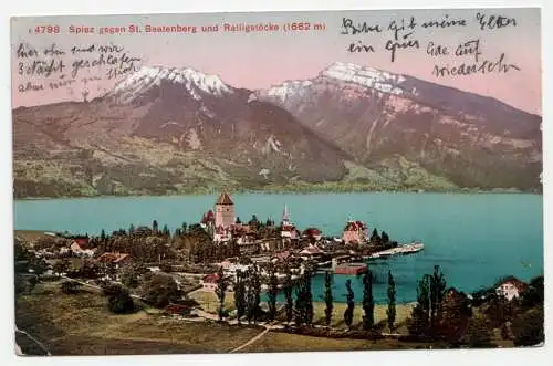 Spiez gegen St. Beatenberg und Ralligstöcke (1662 m). jahr 1911