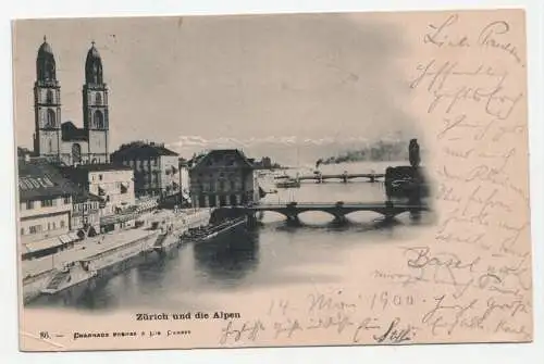 Zürich und die Alpen. jahr 1900