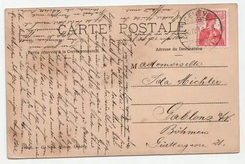 Geneve. - La Jetee et le Mt-Blanc. jahr 1910