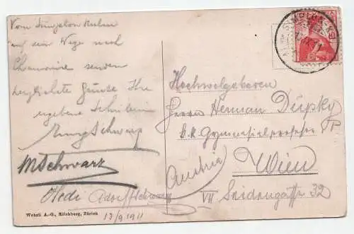 Simplonstrasse - Das Hospiz gegen das Fletschhorn. jahr 1911