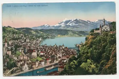 Luzern mit Rigi (1800 m) und Gütsch