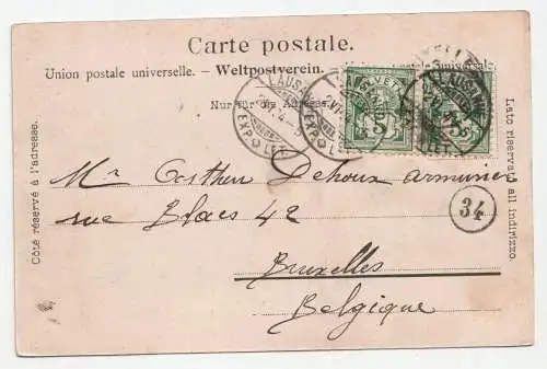 Lausanne - Gare du Flon et Maison Mercier. jahr 1904