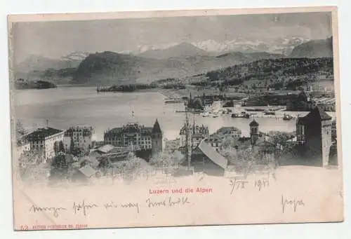 Luzern und die Alpen. jahr 1901