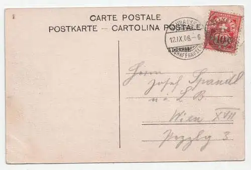 Rheinfall und die Alpen. jahr 1906