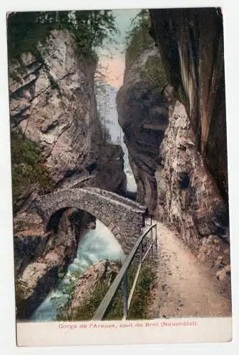 Gorge de I Areuse, saut du Brot (Neuchätel). jahr 1908