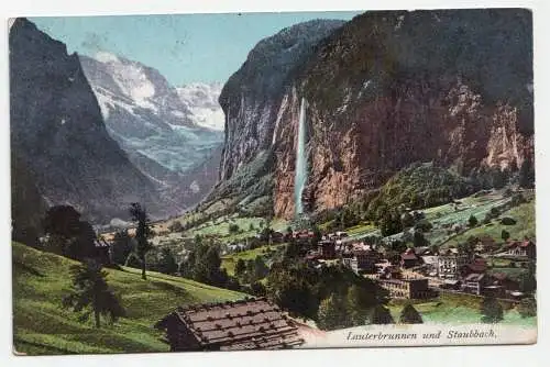 Lauterbrunnen und Staubbach. jahr 1910